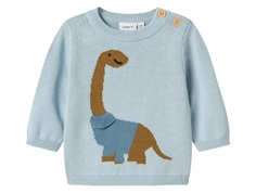 Name It knitted sweater celestial blue with dino